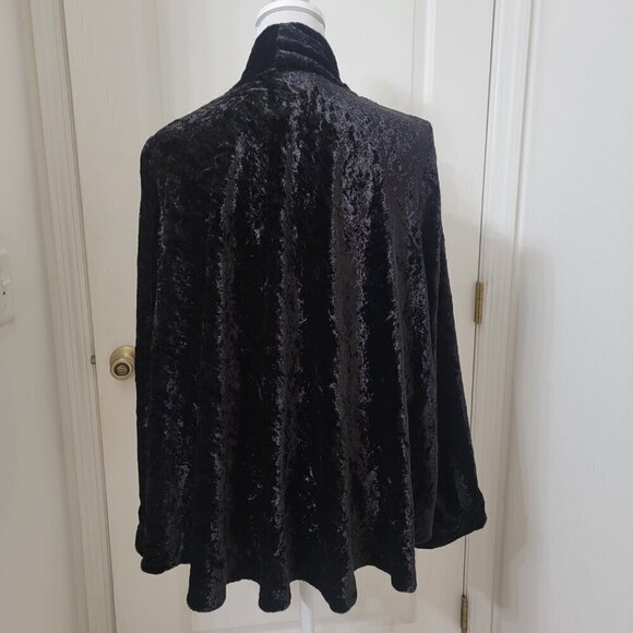 Connected Apparel, Size Unknown Crushed Velvet Cuffed Open Jacket Exc. Used Cond - Picture 3 of 10